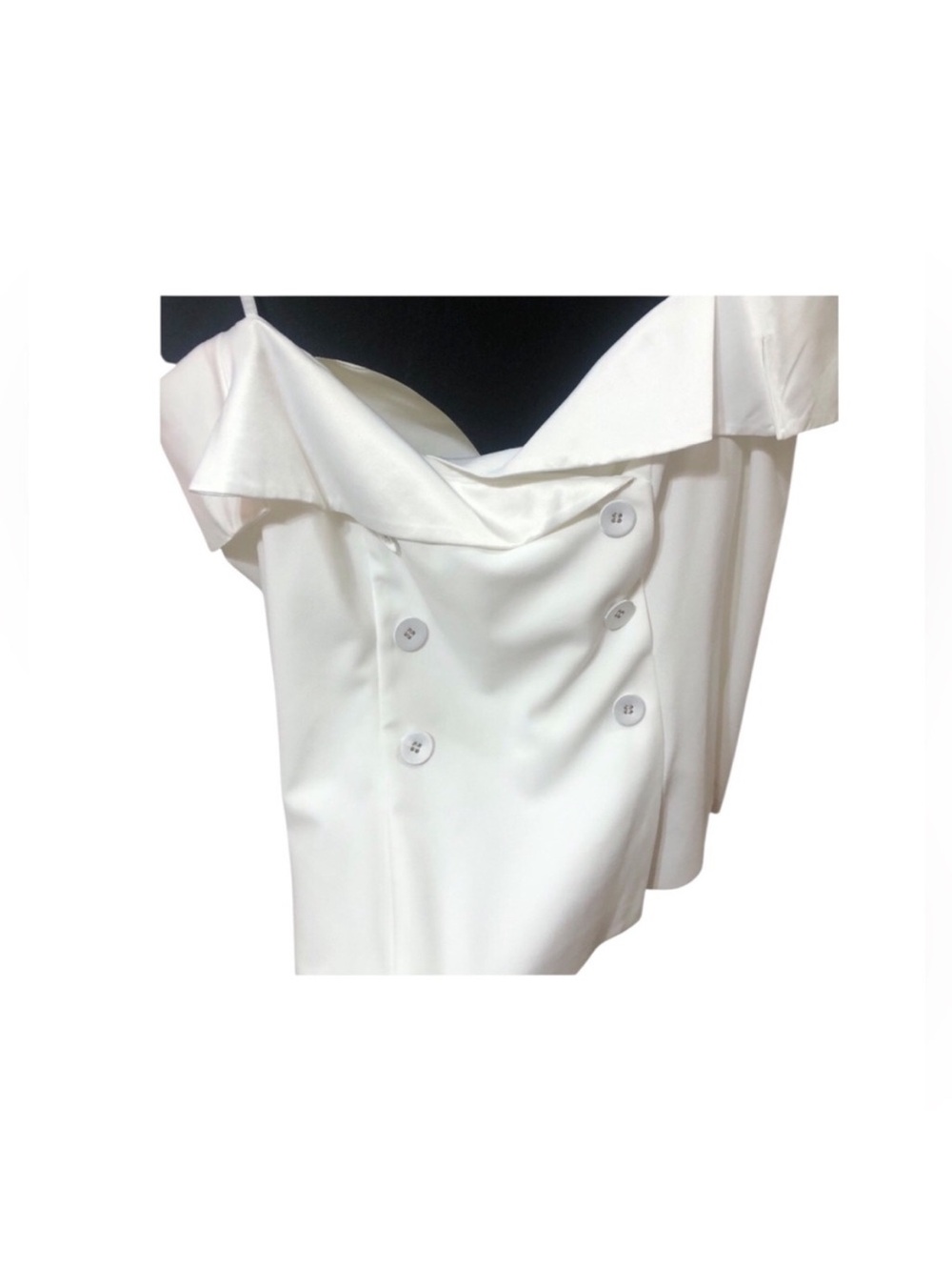 NWT ADRIANNA PAPELL size 18 Charmeuse Crepe Satin Blouse off shoulders lovely